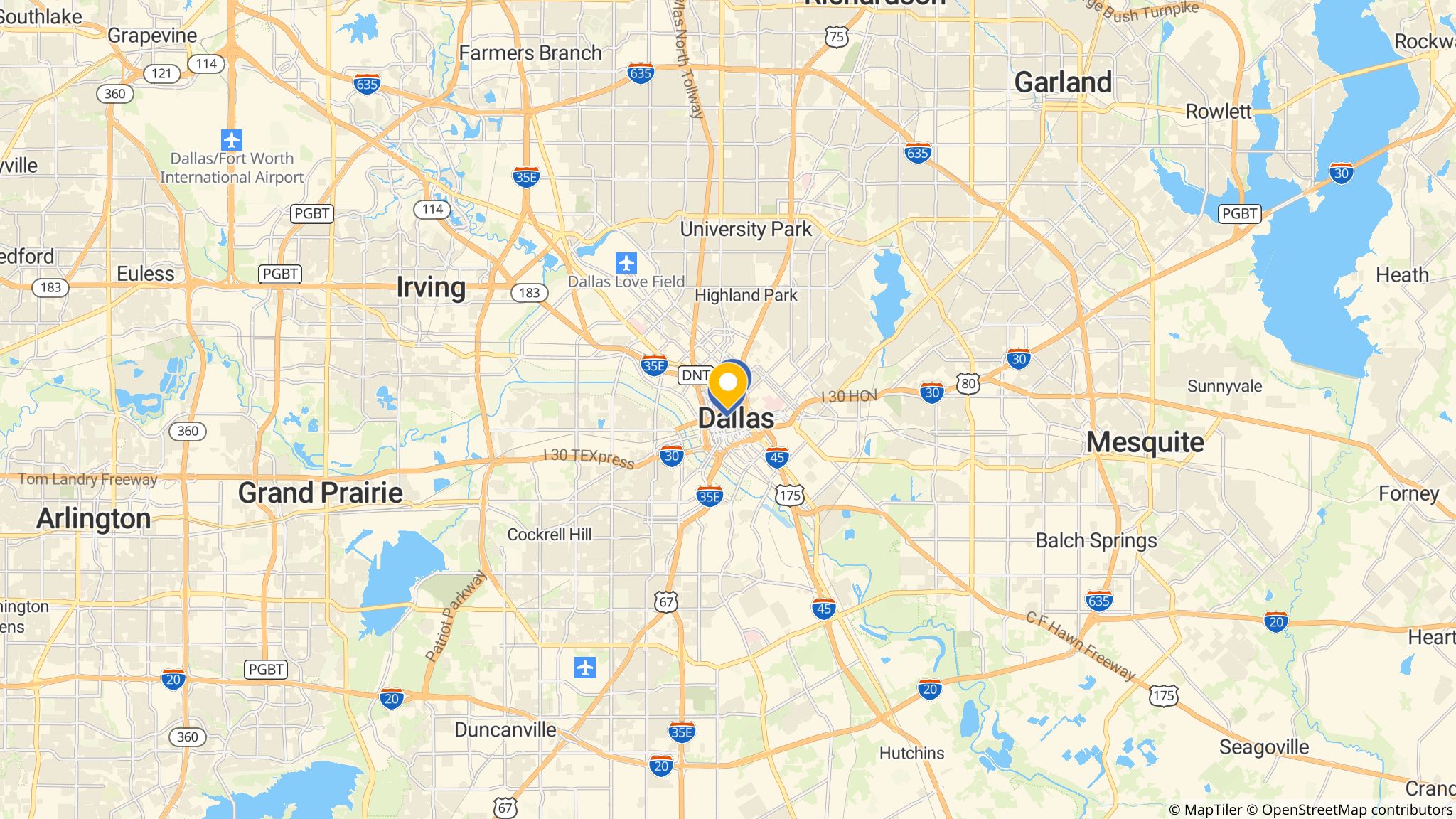 Street map of the ATM area