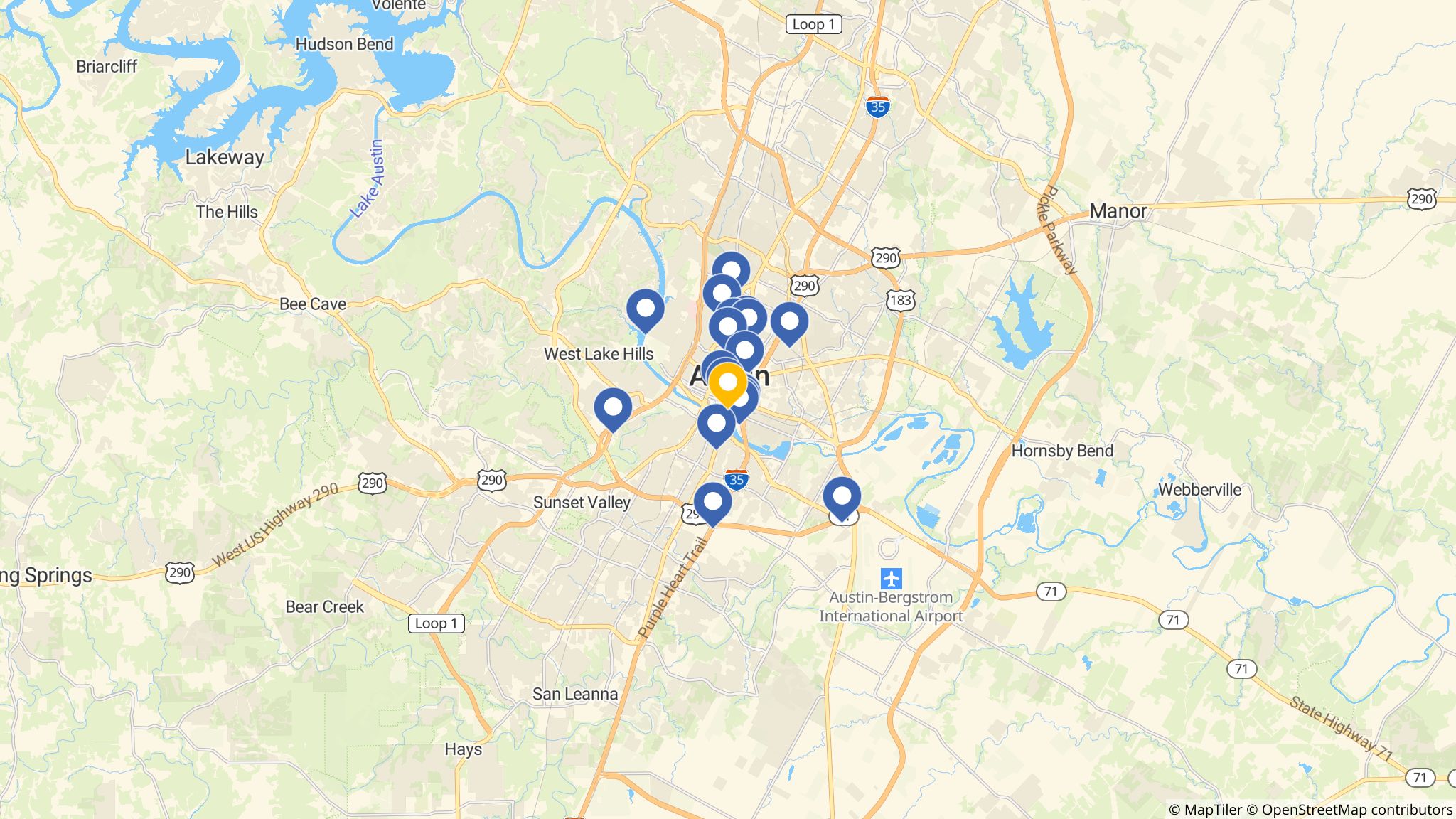 Street map of the ATM area