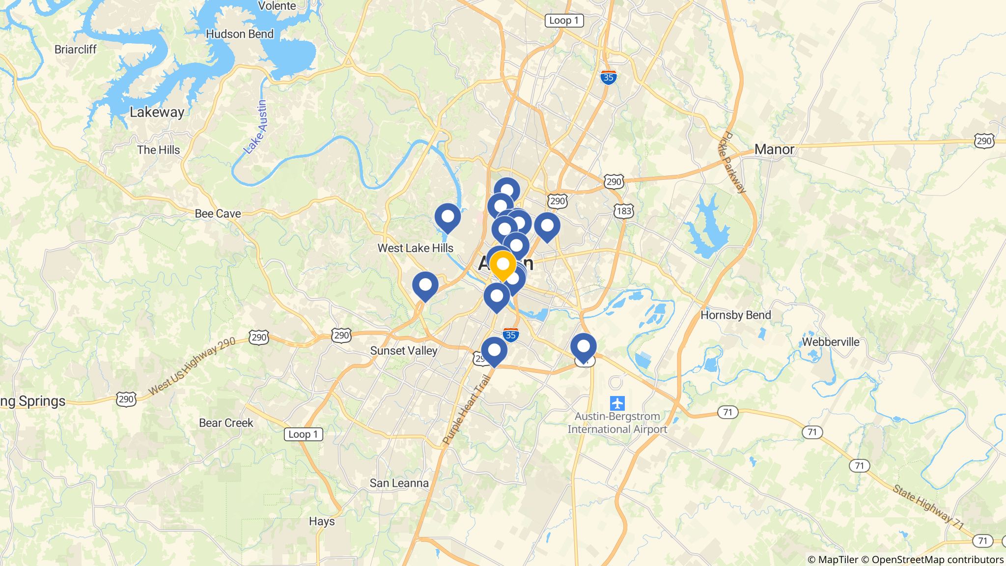 Street map of the ATM area