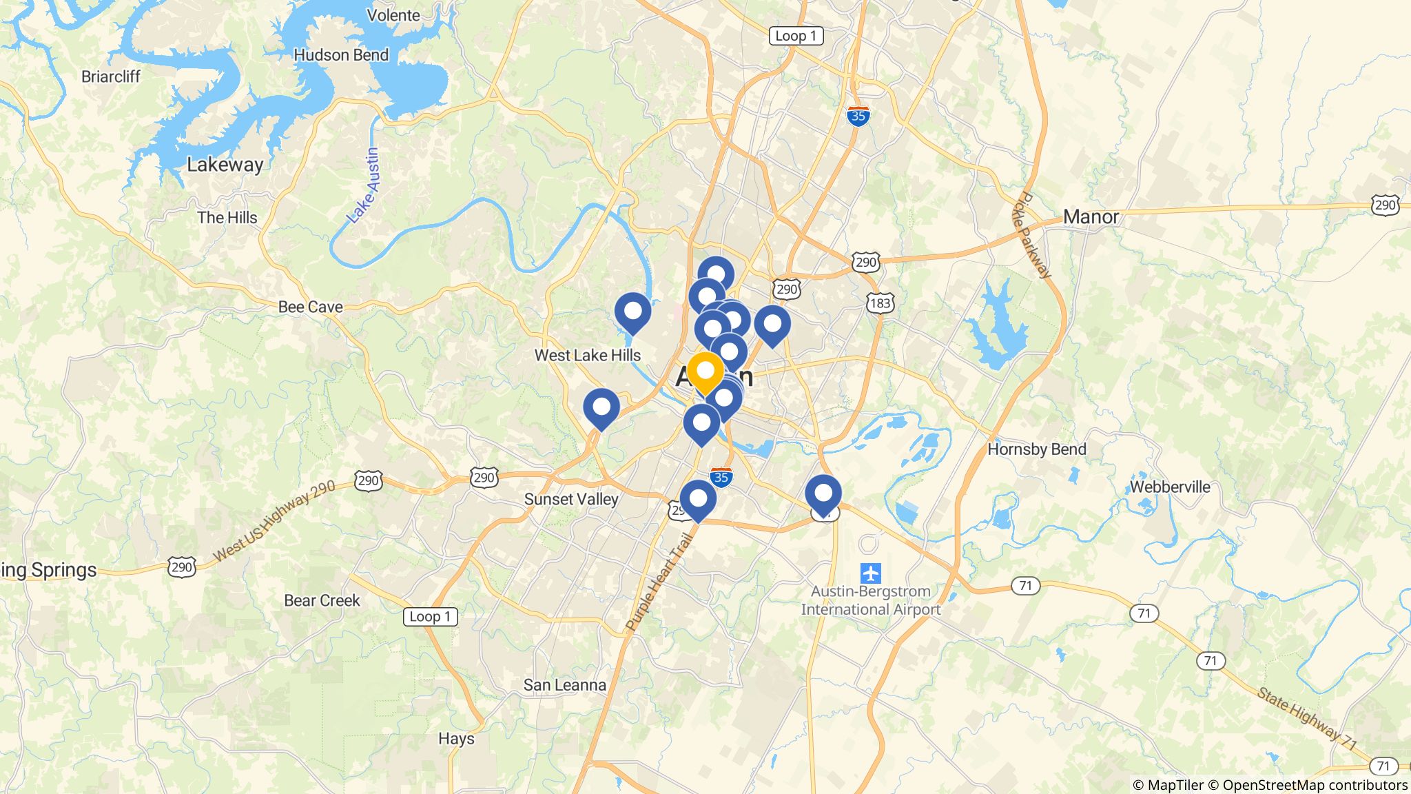 Street map of the ATM area