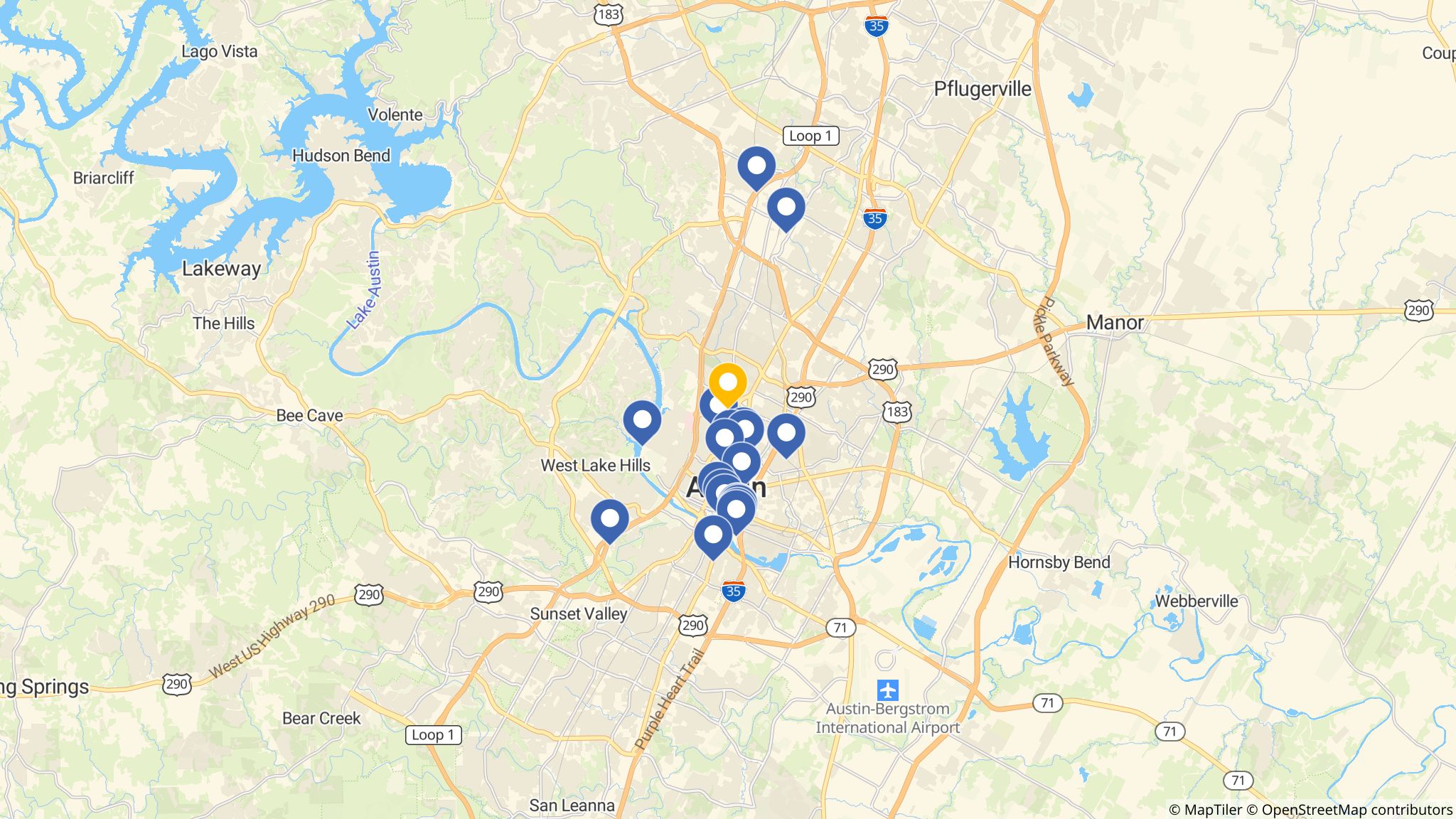 Street map of the ATM area