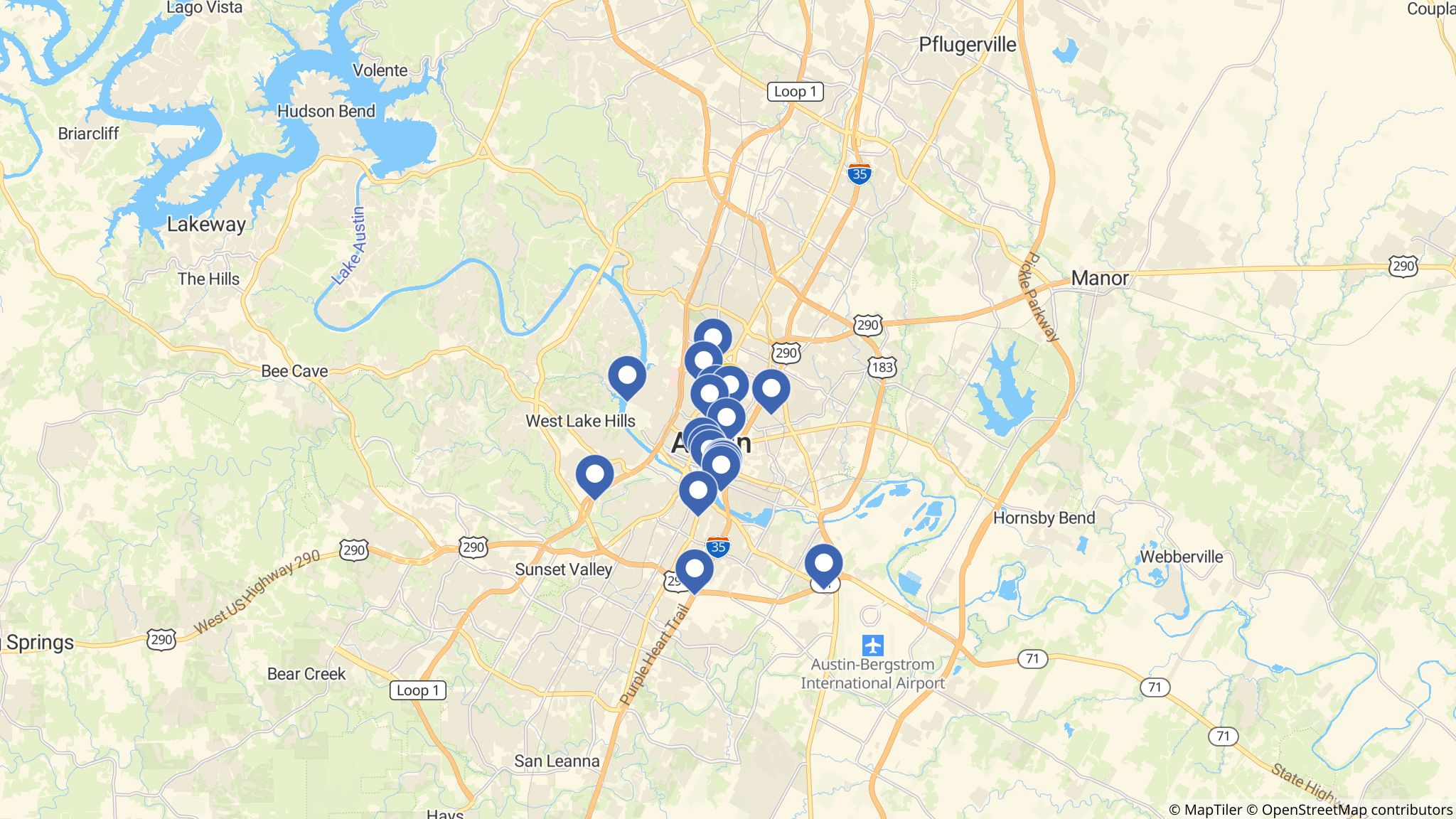 Street map of the ATM area