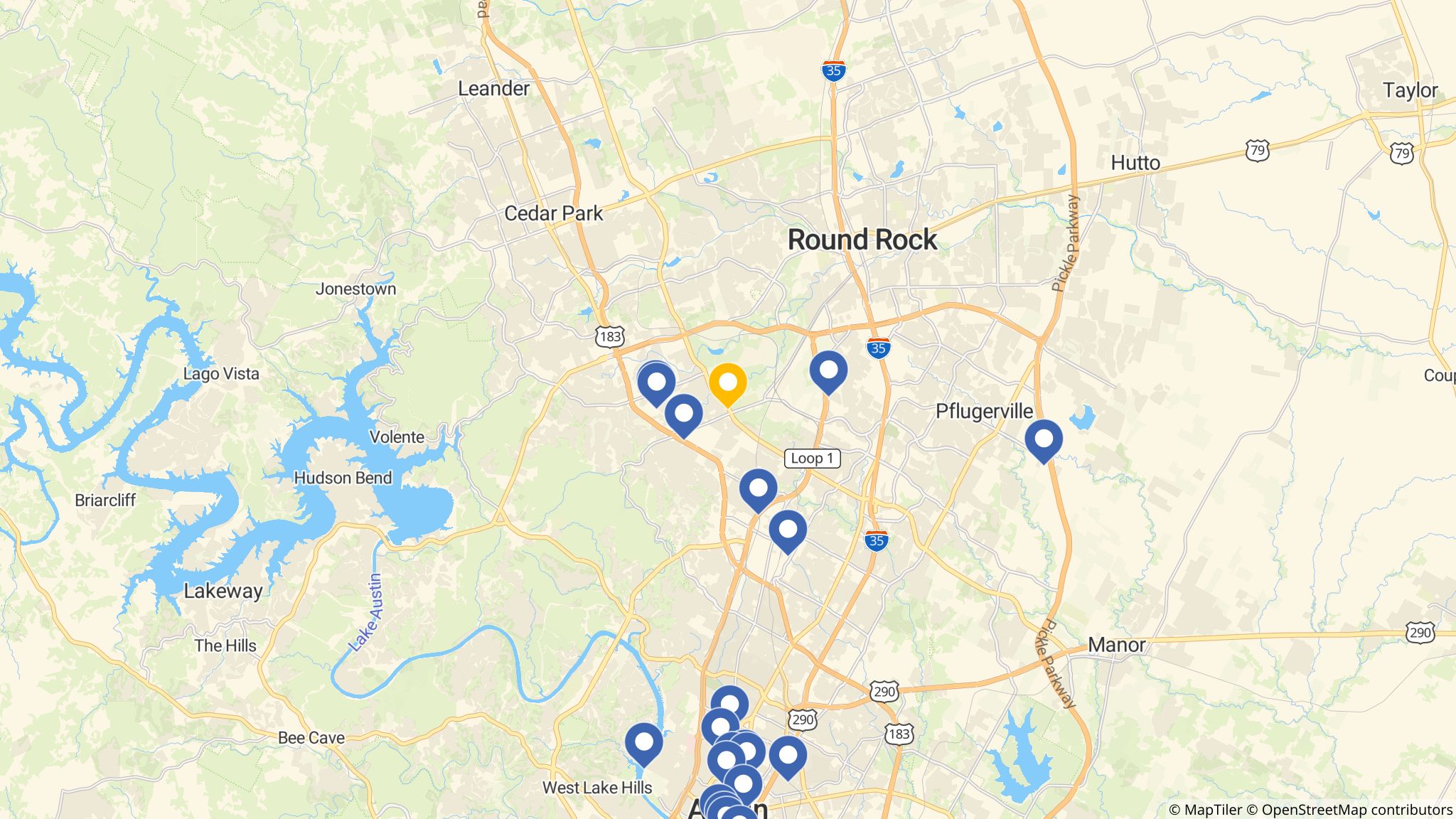 Street map of the ATM area