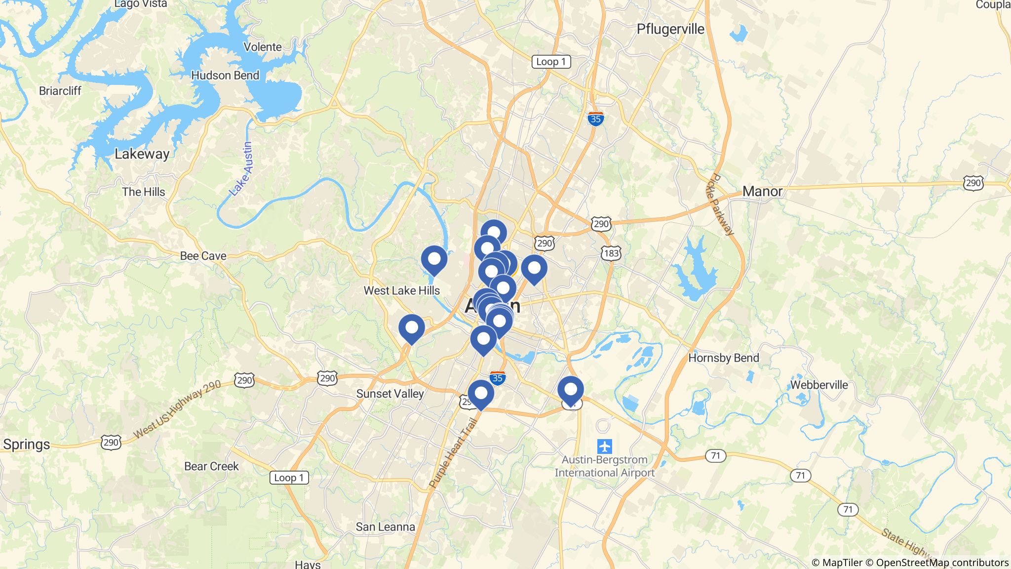 Street map of the ATM area