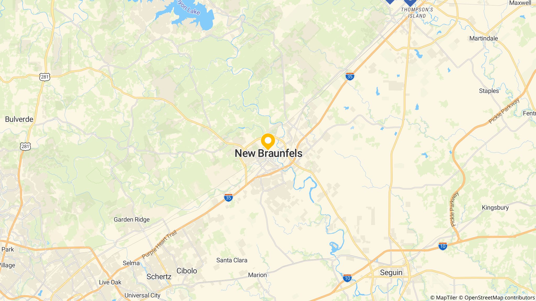 Street map of the ATM area