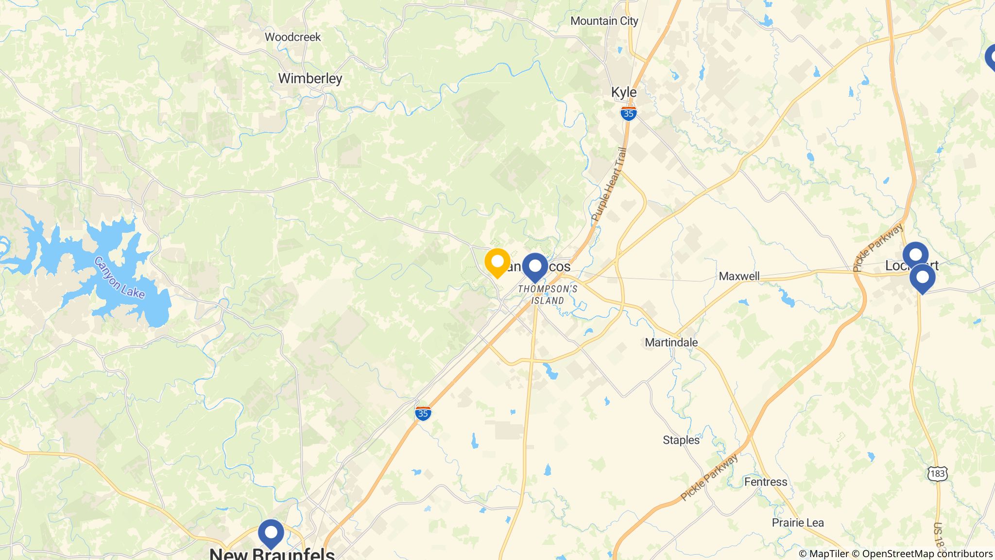 Street map of the ATM area