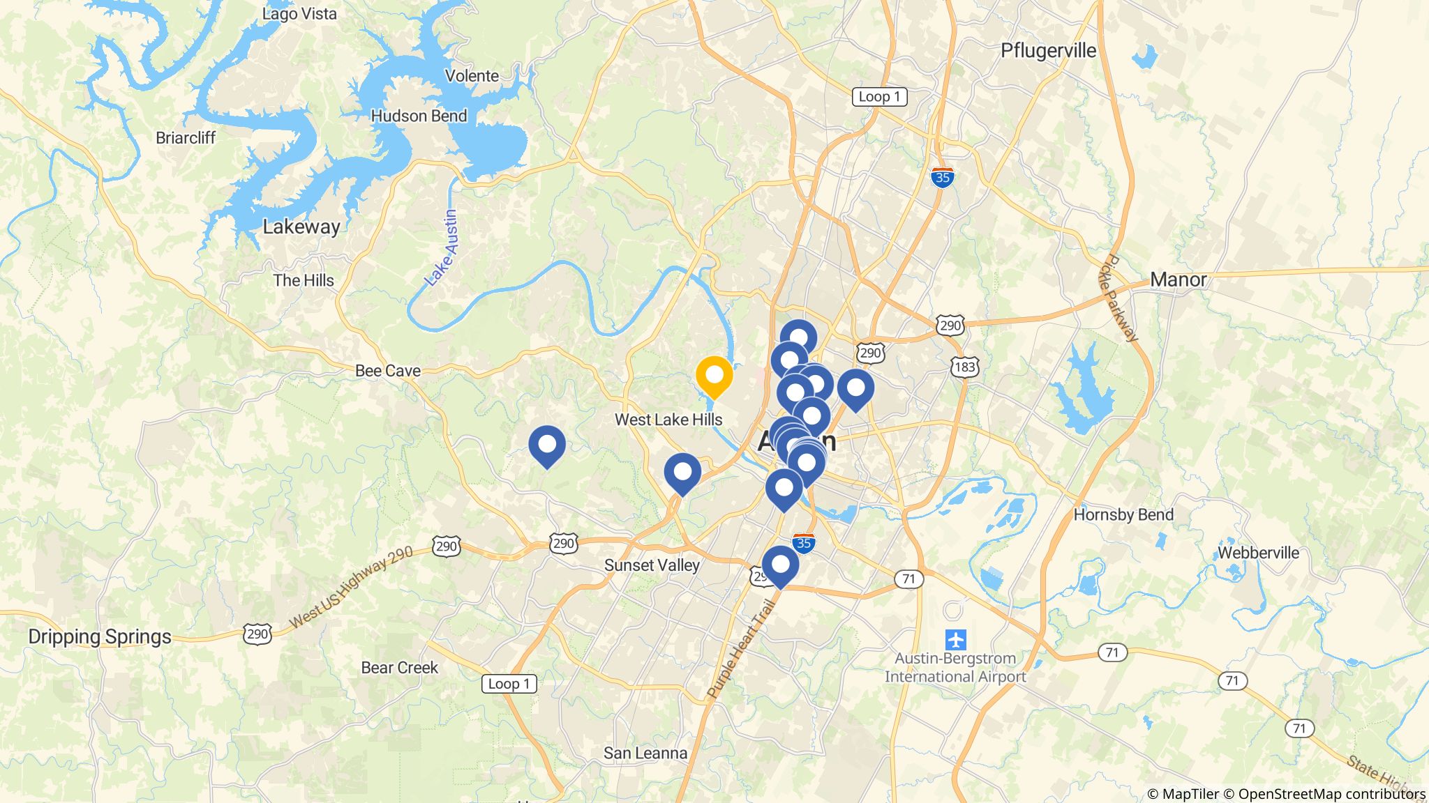 Street map of the ATM area