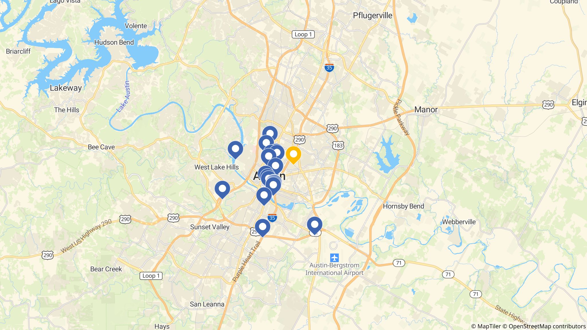 Street map of the ATM area