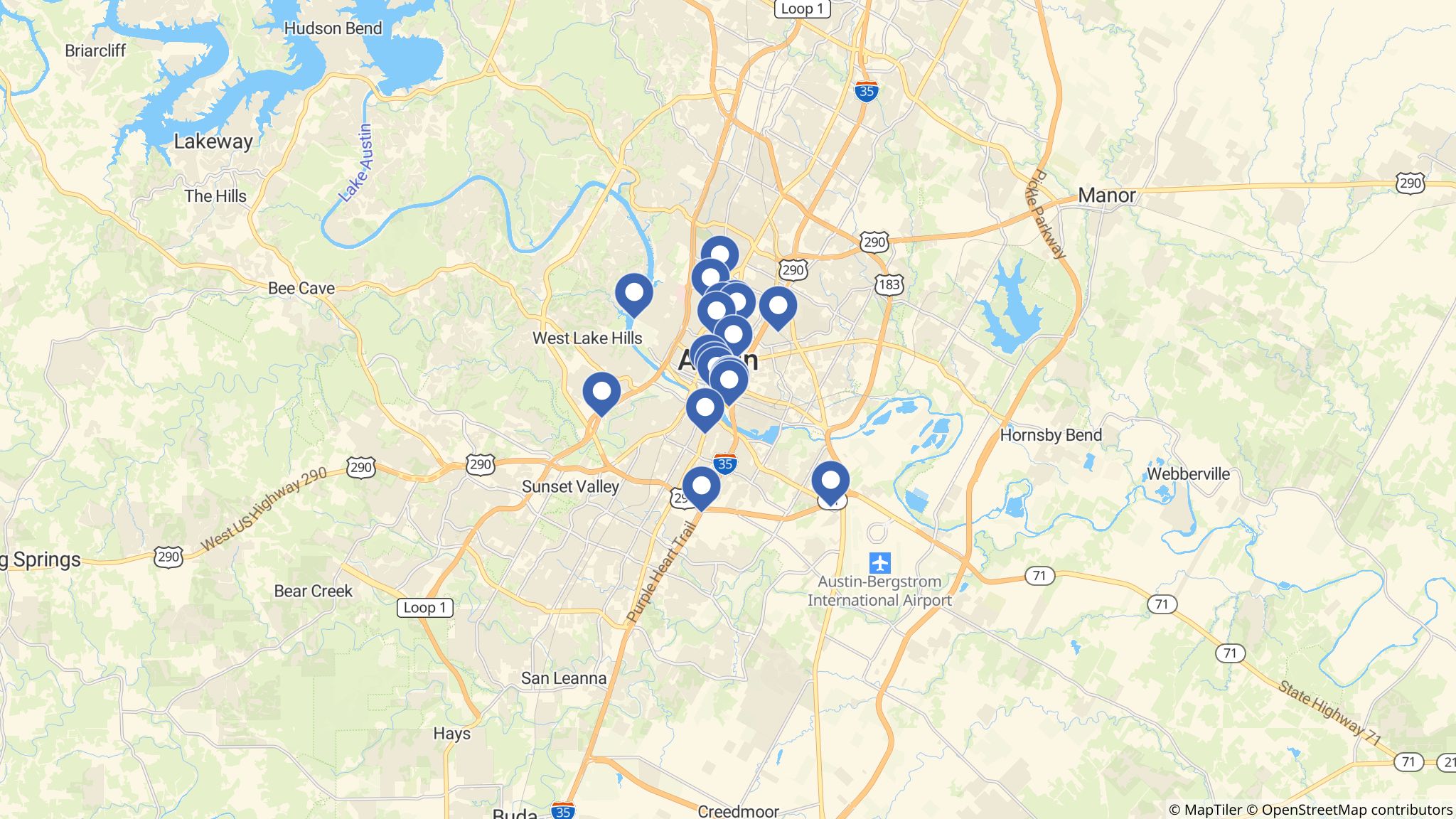 Street map of the ATM area