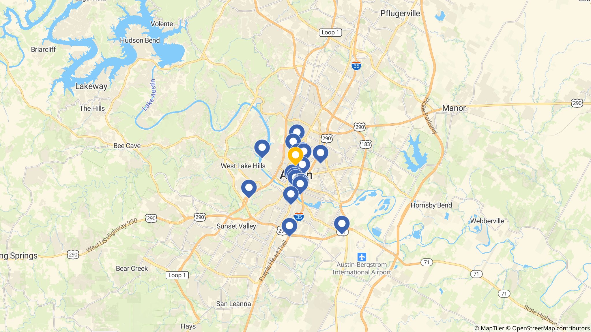 Street map of the ATM area