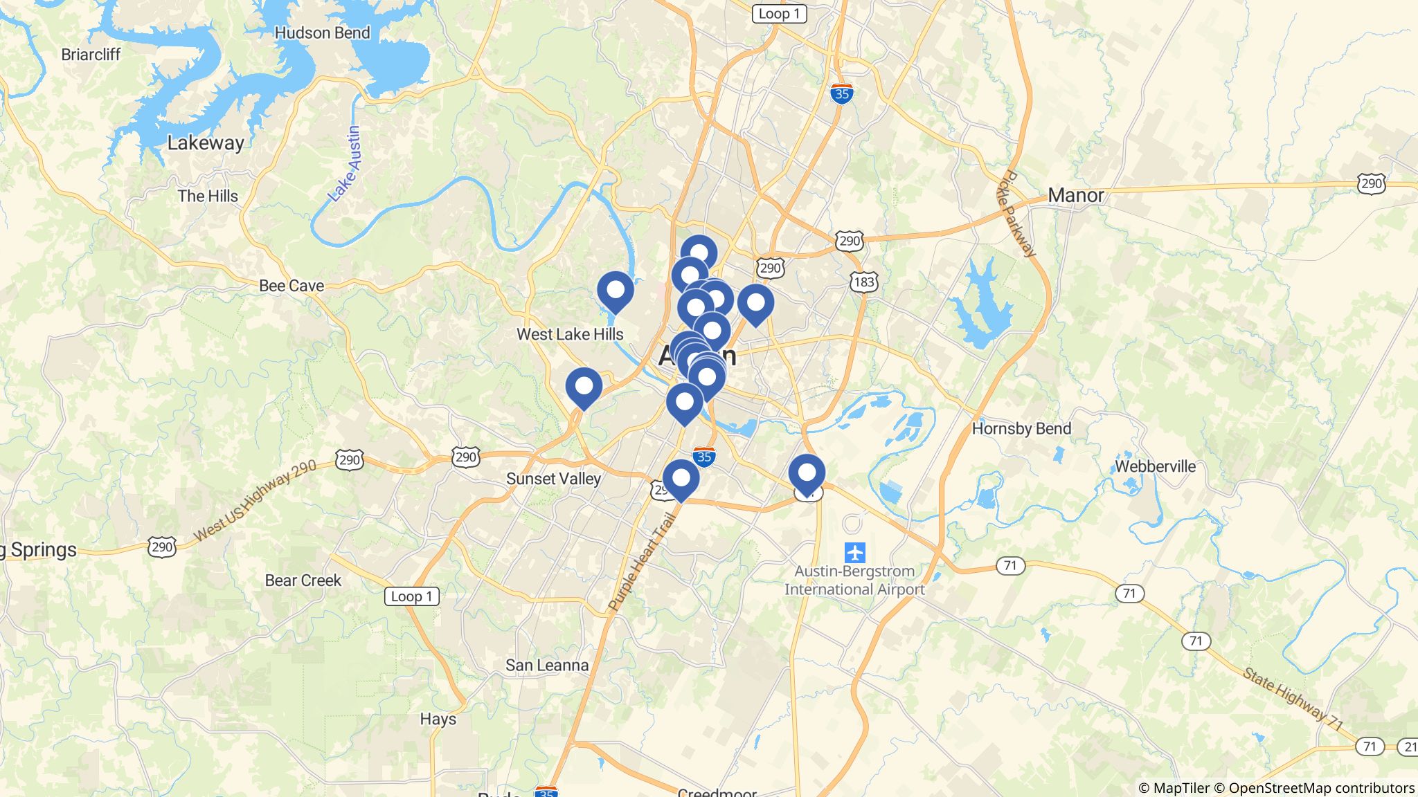 Street map of the ATM area