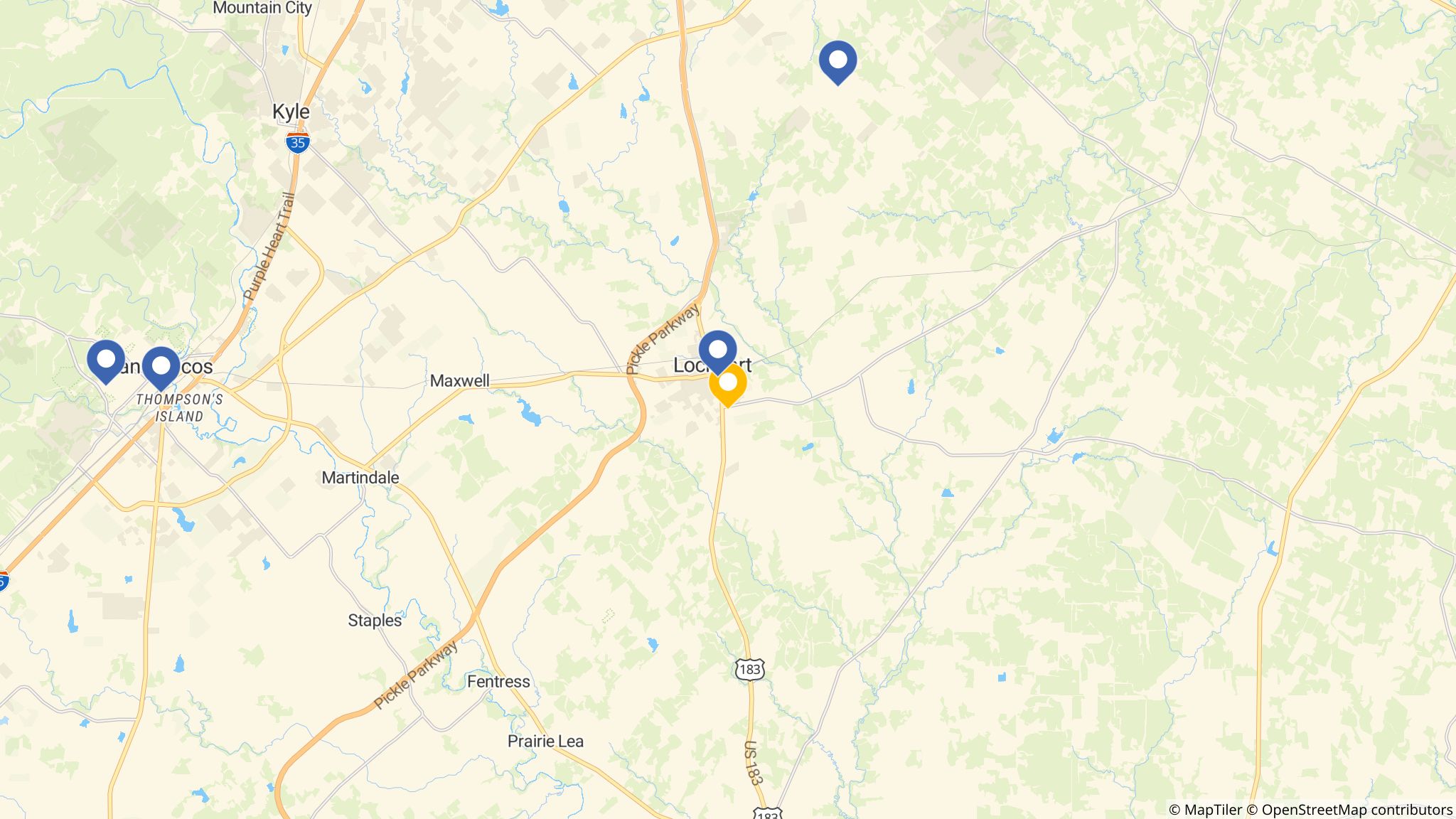 Street map of the ATM area