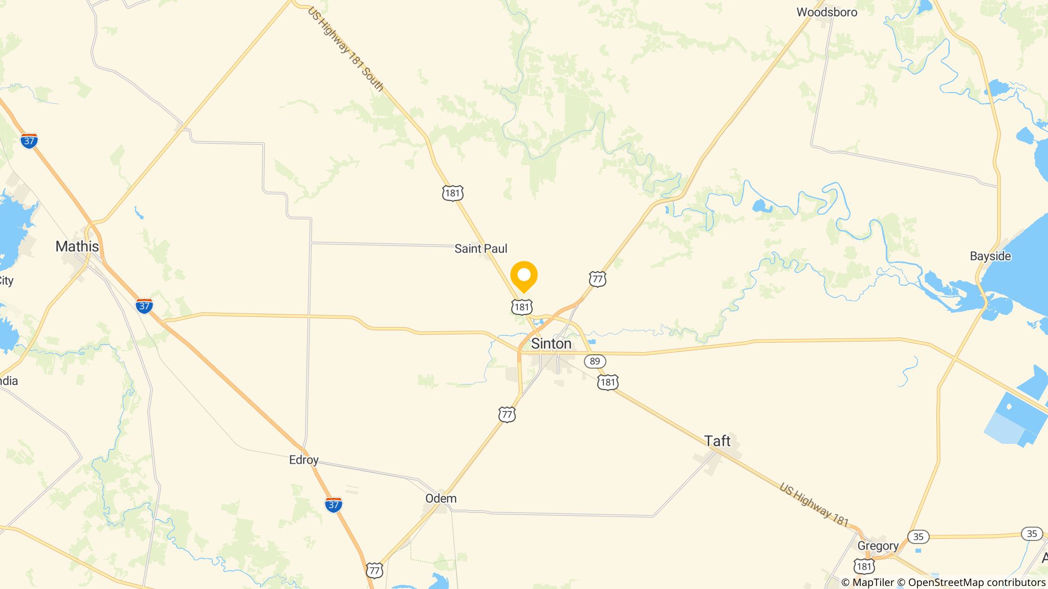 Street map of the ATM area