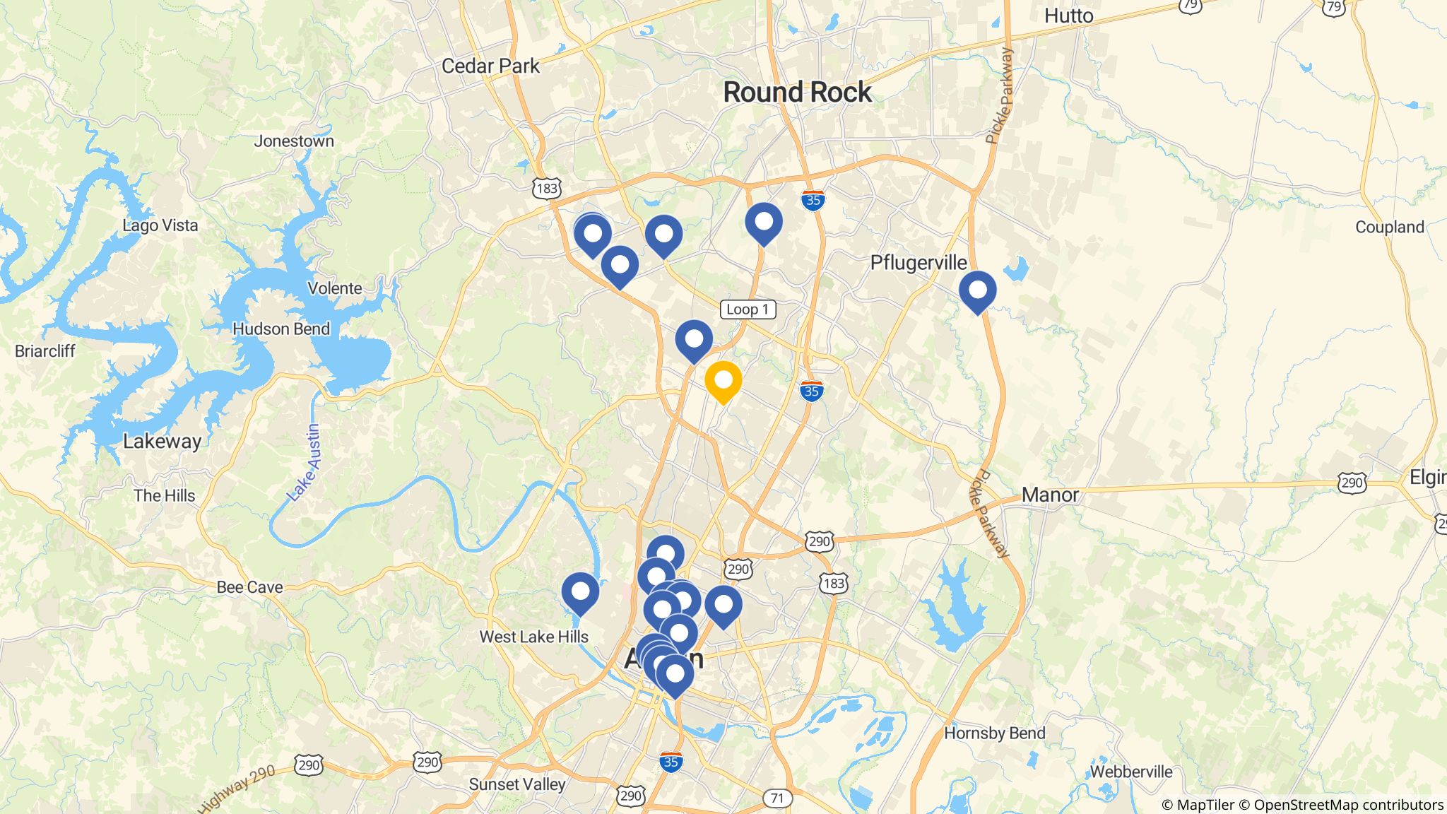 Street map of the ATM area