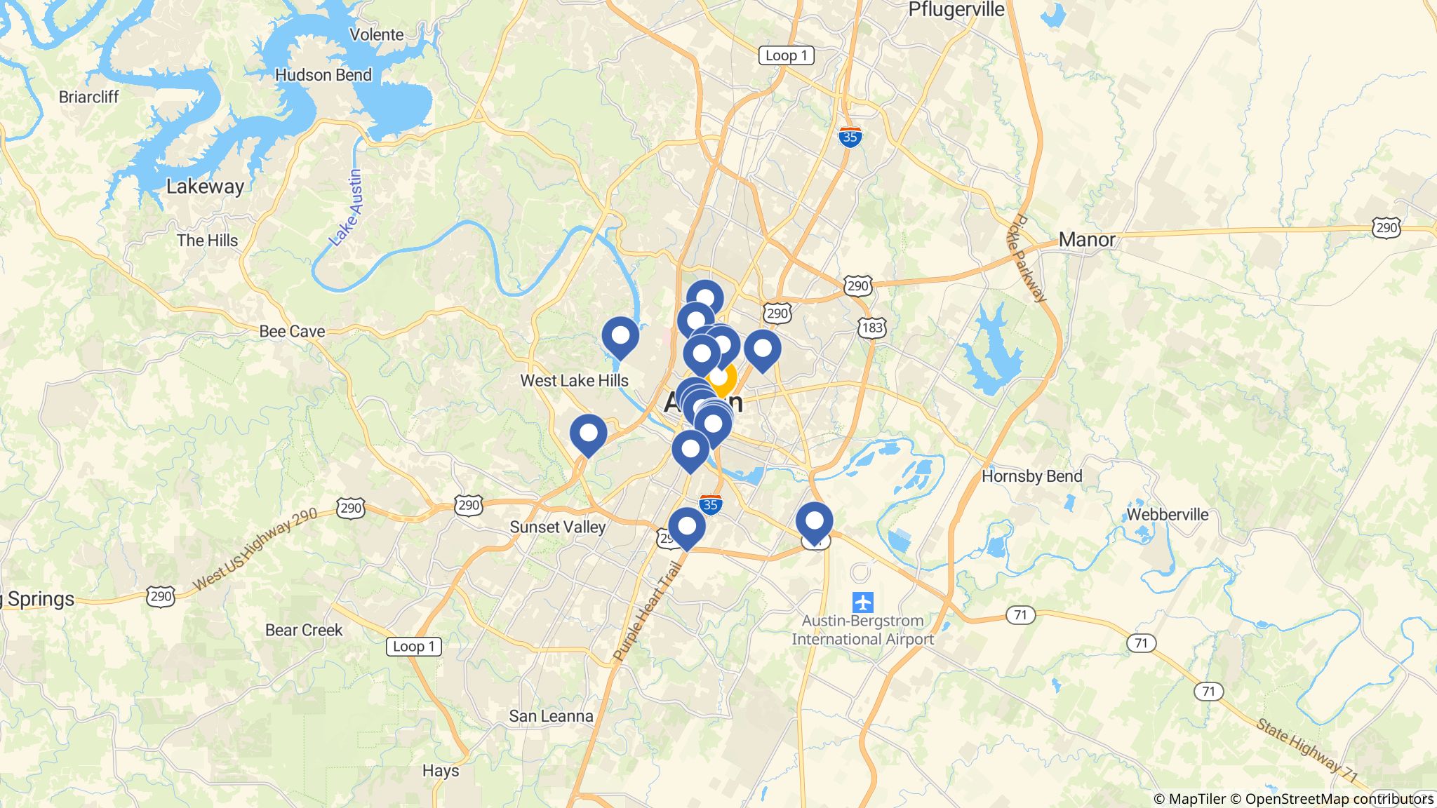Street map of the ATM area