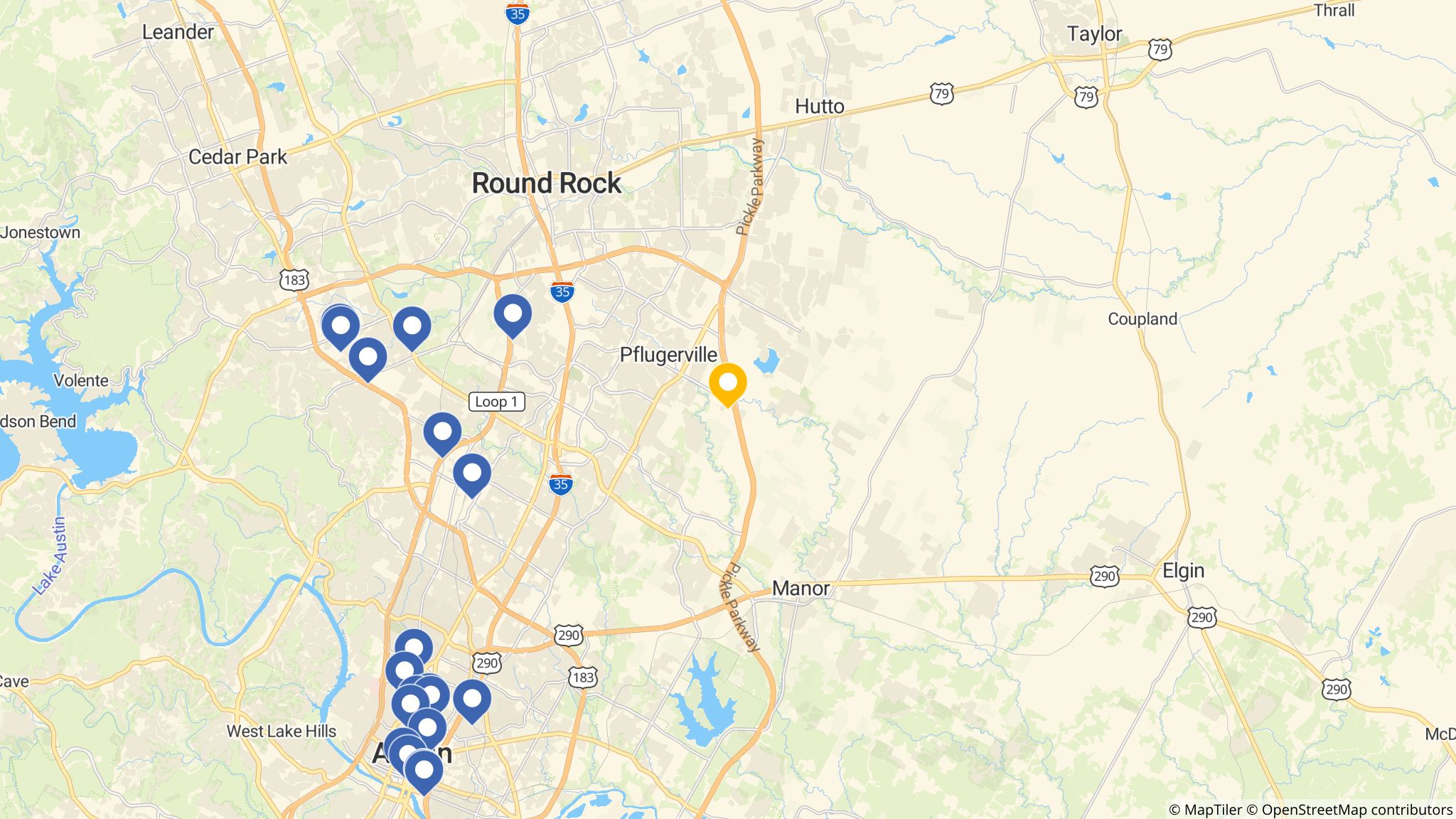 Street map of the ATM area