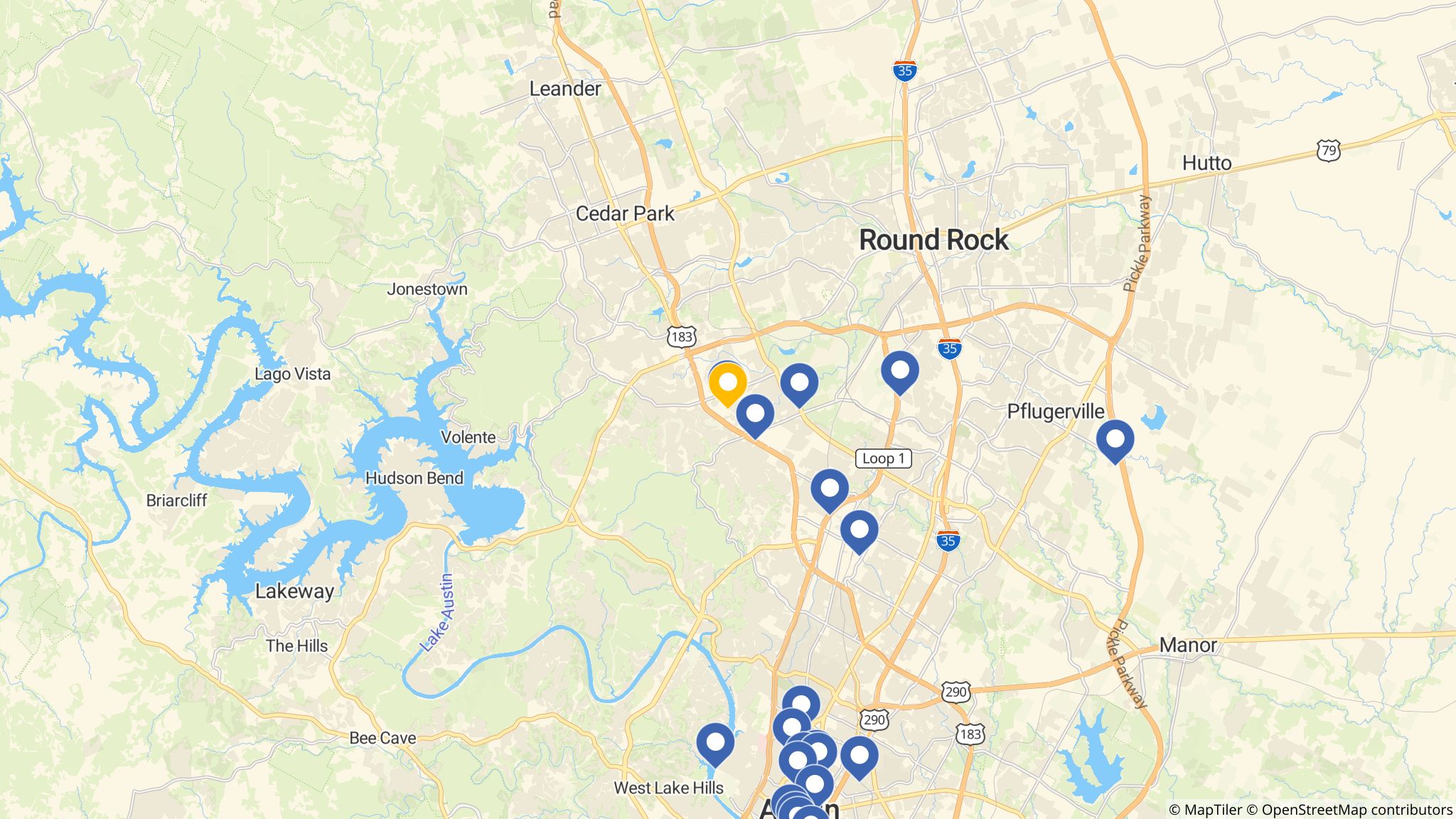 Street map of the ATM area