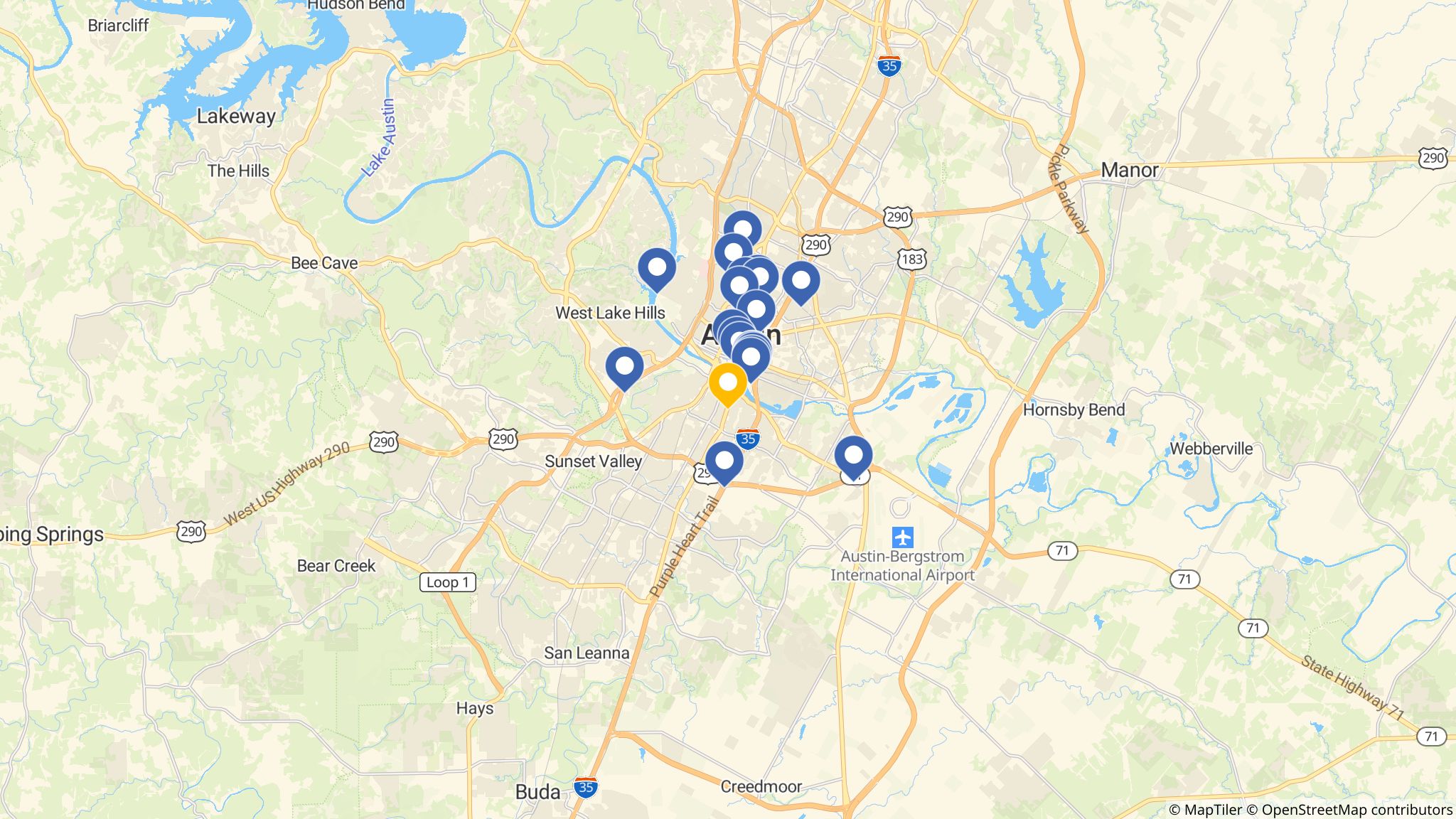 Street map of the ATM area