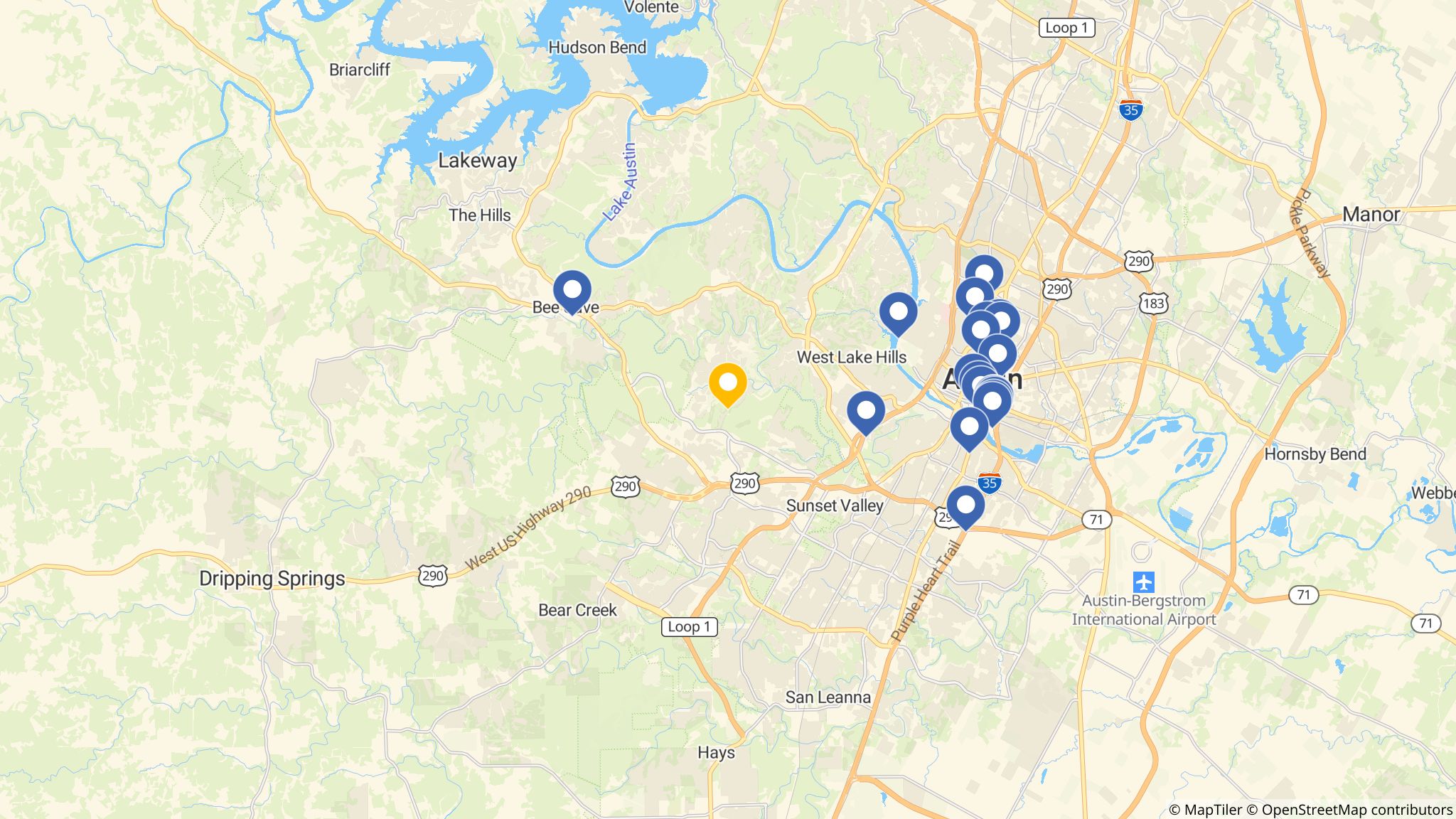 Street map of the ATM area