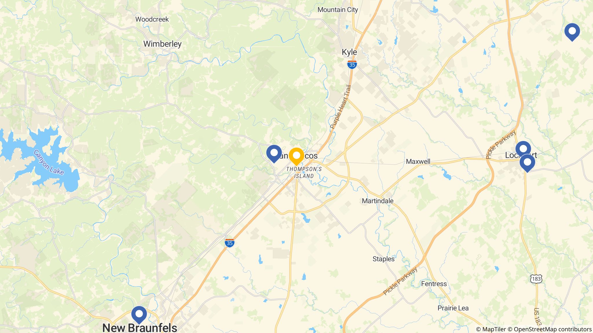 Street map of the ATM area