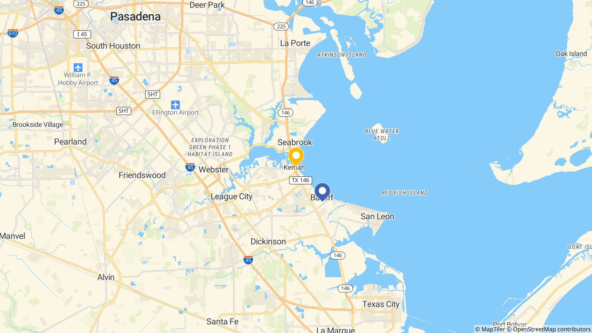 Street map of the ATM area