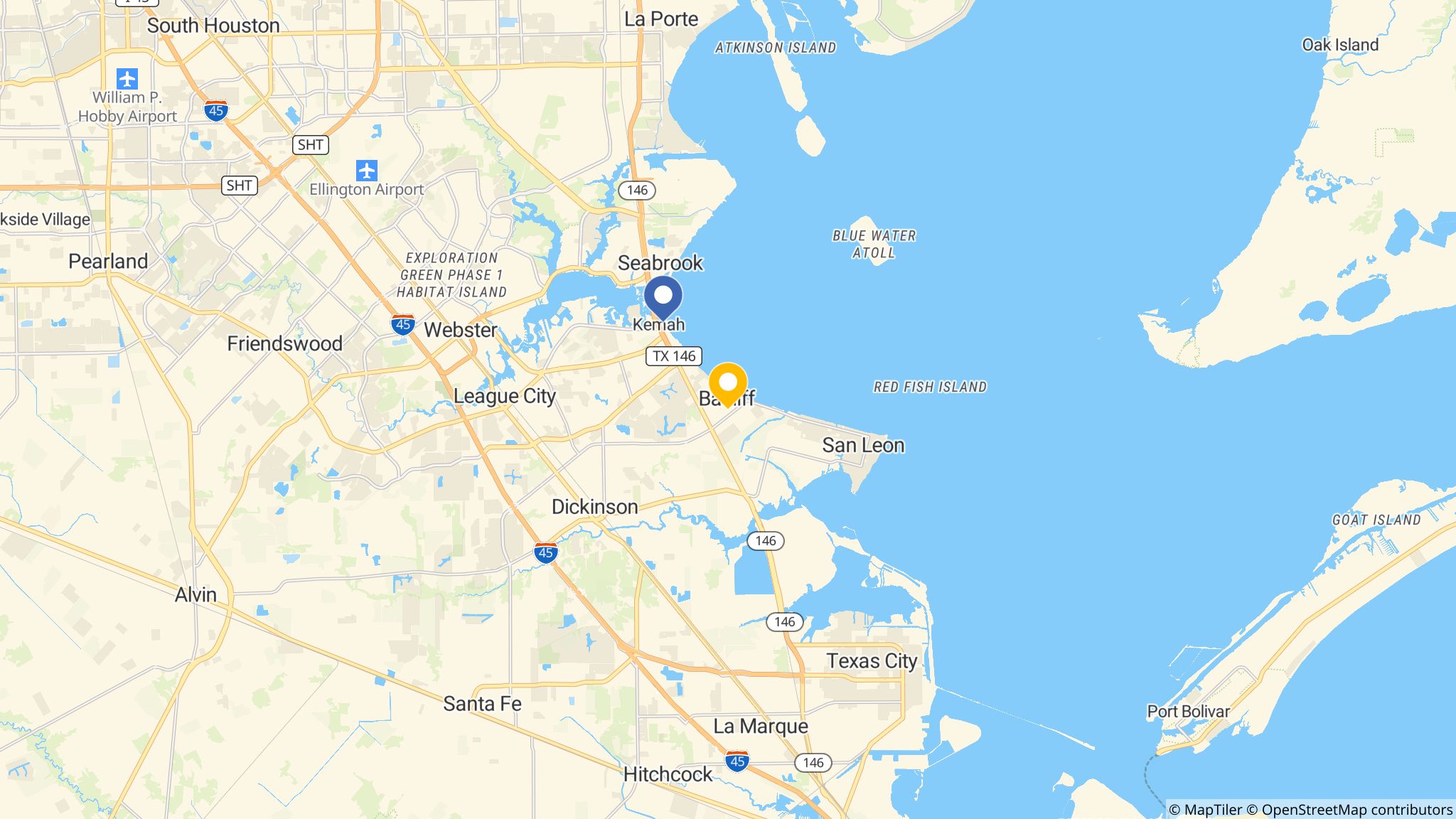 Street map of the ATM area